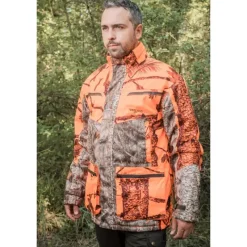 Veste de poste à capuche Warm Hunt 4 chaude camo orange M à 3XL*Treeland Clearance