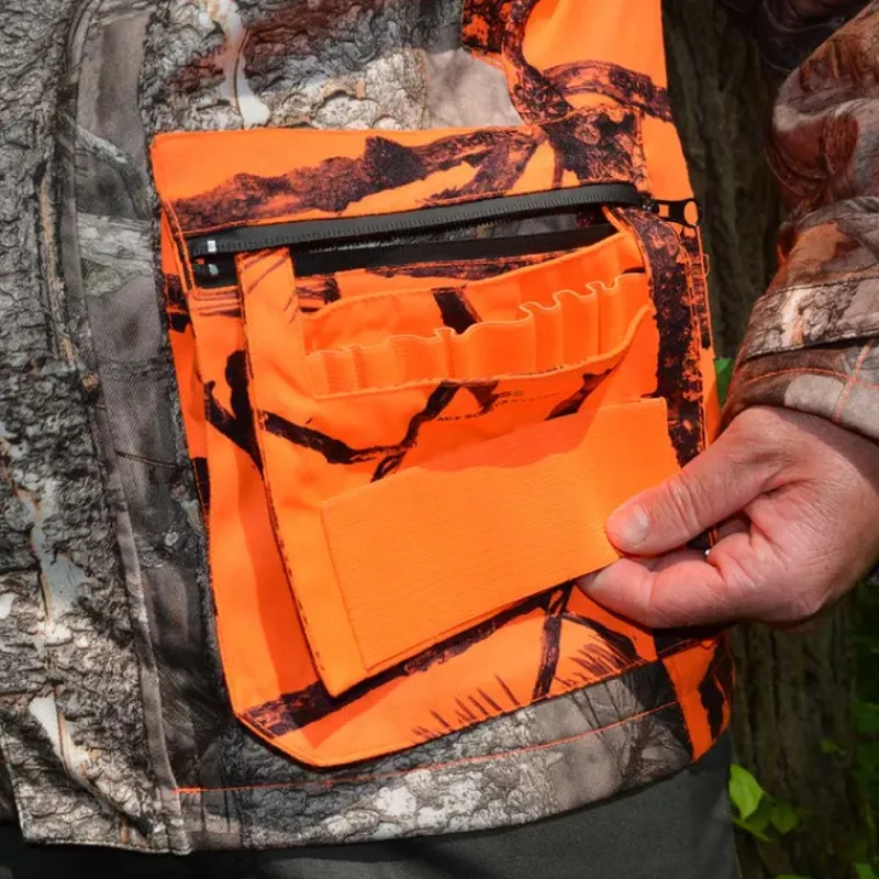 Veste de poste à capuche Warm Hunt 4 chaude camo orange M à 3XL*Treeland Clearance