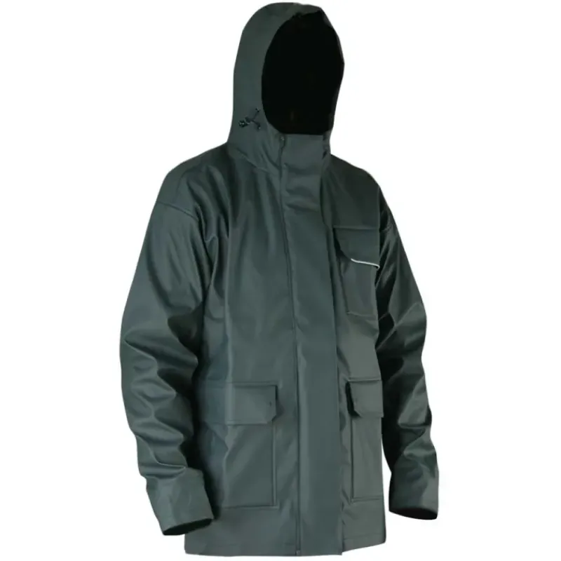 Veste imperméable EN 13688 polyuréthane PVC kaki foncé M à 3XL*LMA New