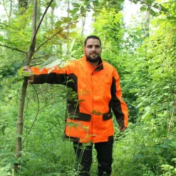 Veste Renfort à capuche imperméable polyester orange S à 4XL*Percussion New