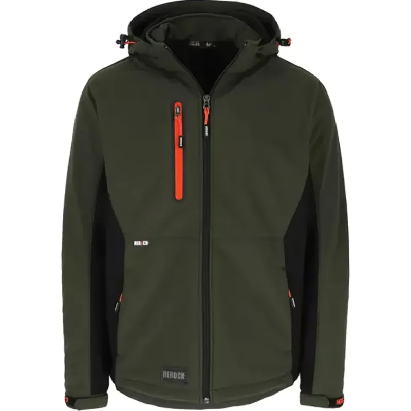 Veste Softshell Trystan Homme - Noire & Kaki - ®*Herock