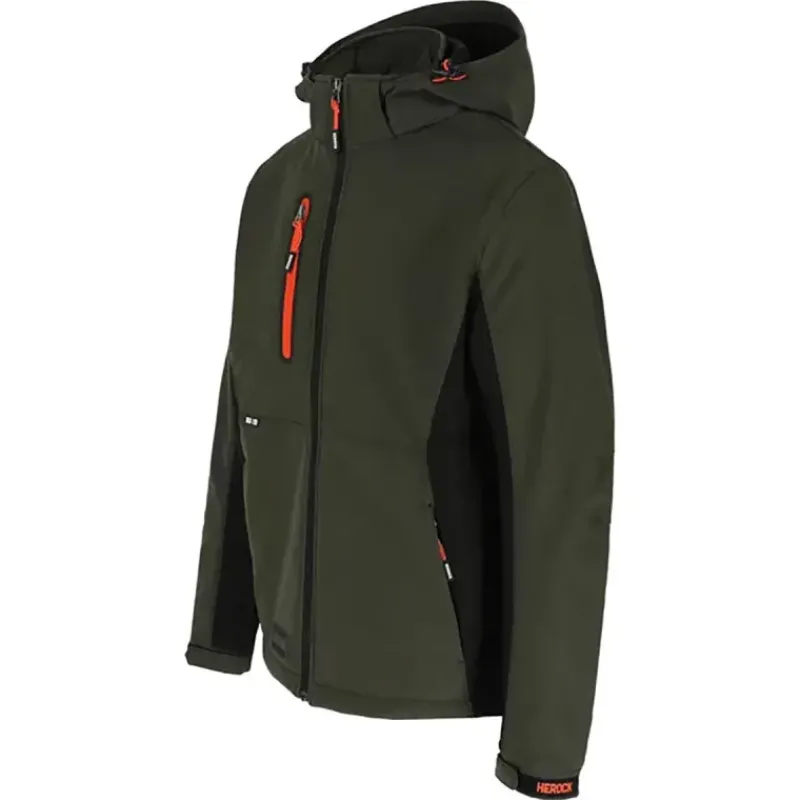 Veste Softshell Trystan Homme - Noire & Kaki - ®*Herock