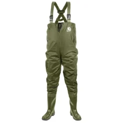 Waders Homme Nylon PVC Kaki - Imperméables avec Maille Anti-Transpirante*Lemigo
