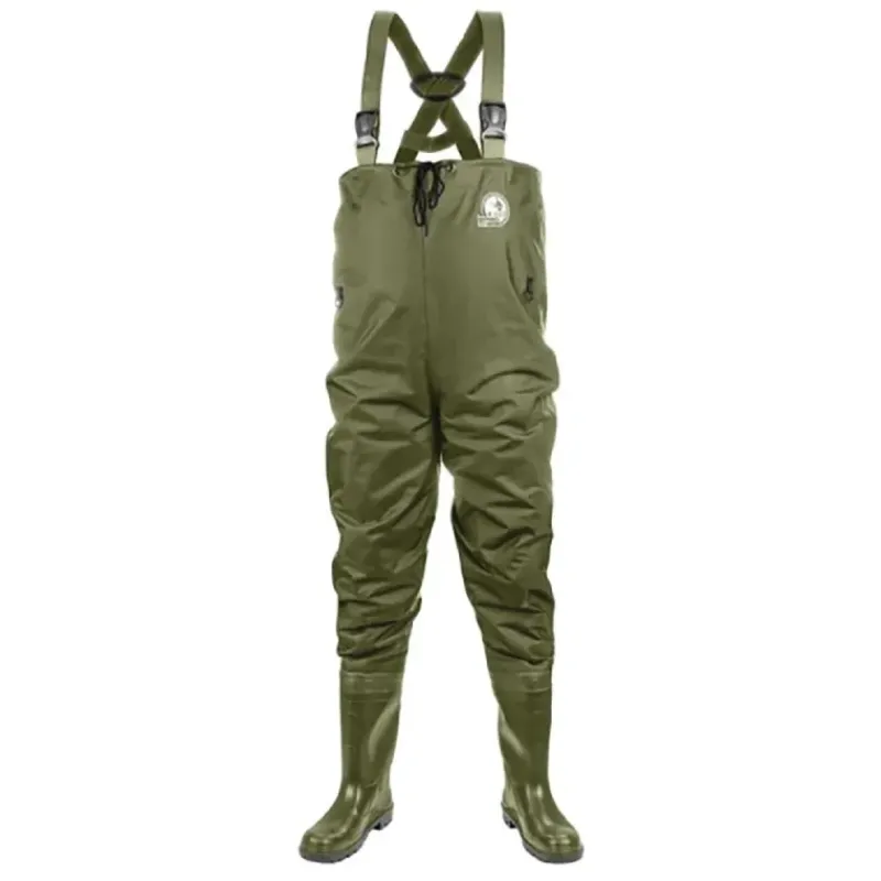 Waders Homme Nylon PVC Kaki - Imperméables avec Maille Anti-Transpirante*Lemigo